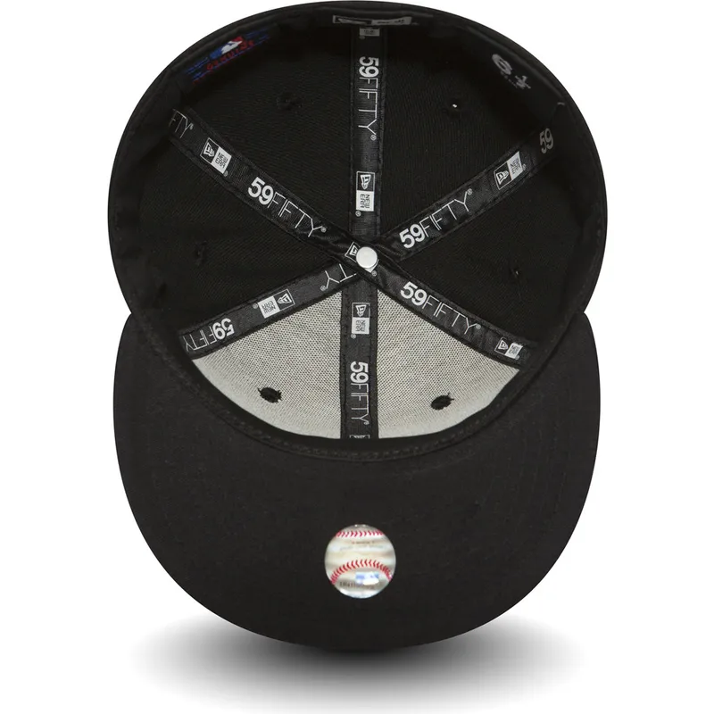 petten-plat-zwart-aangepast-voor-kinderen-59fifty-essential-van-new-york-yankees-mlb-van-new-era