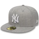 casquette-plate-grise-ajustee-59fifty-essential-new-york-yankees-mlb-new-era