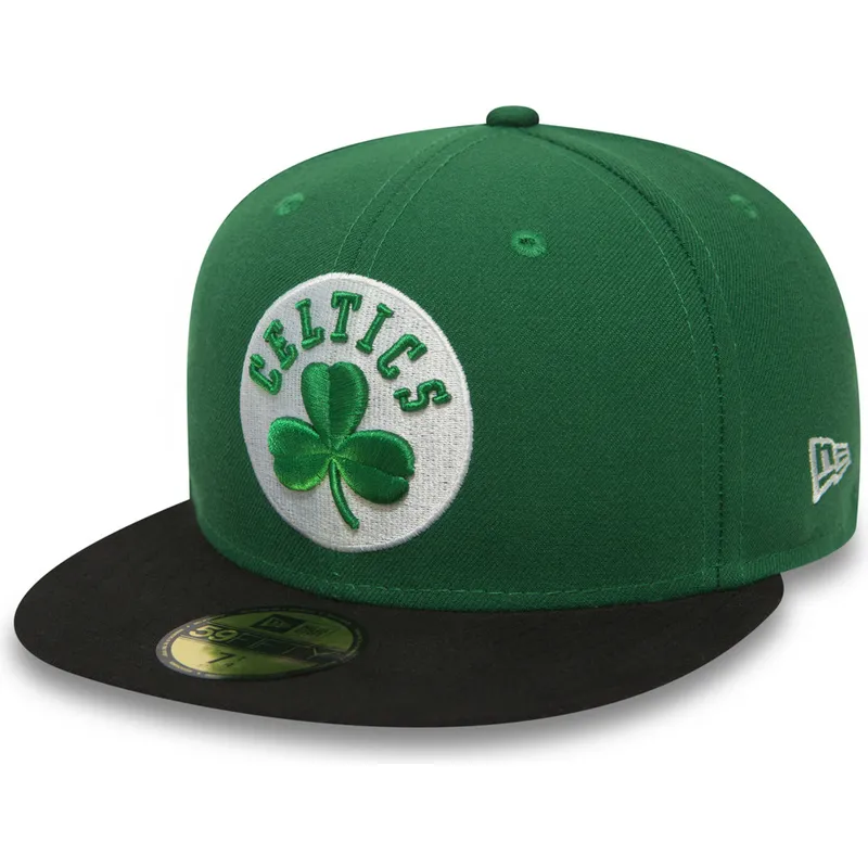 petten-plat-groen-fitted-59fifty-essential-van-boston-celtics-nba-van-new-era