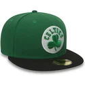 casquette-plate-verte-ajustee-59fifty-essential-boston-celtics-nba-new-era