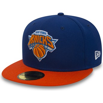 Gorra plana azul ajustada 59FIFTY Essential de New York Knicks NBA de New Era