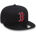 cappellino-visiera-piatta-blu-marino-regolabile-9fifty-essential-di-boston-red-sox-mlb-di-new-era