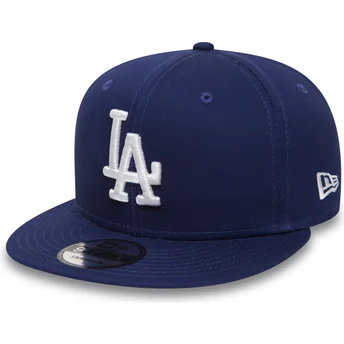 petten-plat-blauw-snapback-ajustable-9fifty-essential-van-los-angeles-dodgers-mlb-van-new-era