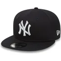 petten-plat-marineblauw-snapback-ajustable-9fifty-essential-van-new-york-yankees-mlb-van-new-era