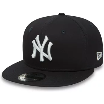 Gorra plana azul marino ajustable 9FIFTY Essential de New York Yankees MLB de New Era