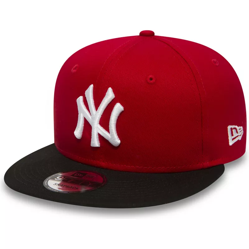 Gorra plana roja ajustable 9FIFTY Cotton Block de New York Yankees MLB de  New Era