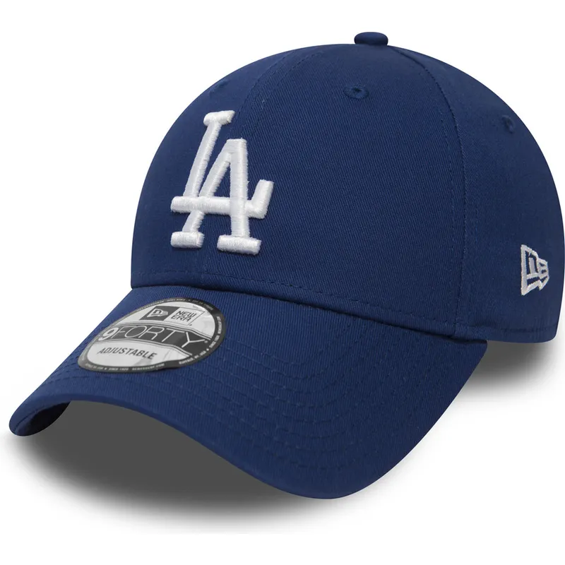 petten-gebogen-blauw-verstelbare-band-9forty-essential-van-los-angeles-dodgers-mlb-van-new-era