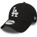 czarna-zakrzywiona-czapka-z-daszkiem-regulowana-9forty-essential-los-angeles-dodgers-mlb-od-new-era