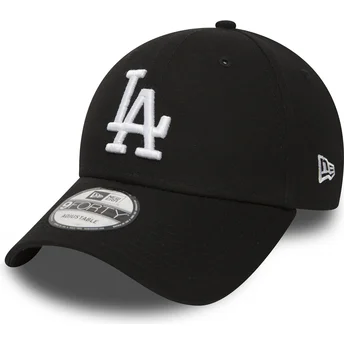 Cappellino visiera curva nero regolabile 9FORTY Essential di Los Angeles Dodgers MLB di New Era