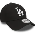 sort-justerbar-curved-9forty-essential-kasket-fra-los-angeles-dodgers-mlb-fra-new-era