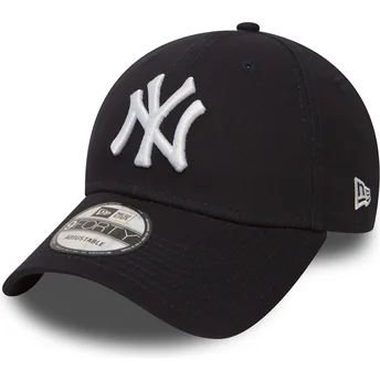 cappellino-visiera-curva-blu-marino-regolabile-9forty-essential-di-new-york-yankees-mlb-di-new-era