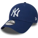 petten-gebogen-blauw-verstelbaar-9forty-essential-van-new-york-yankees-mlb-van-new-era