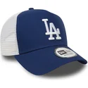 cappellino-trucker-blu-clean-a-frame-di-los-angeles-dodgers-mlb-di-new-era