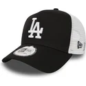 cappellino-trucker-nero-clean-a-frame-di-los-angeles-dodgers-mlb-di-new-era