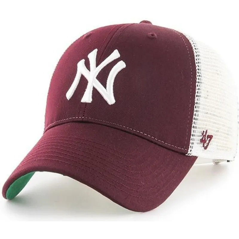 petten-gebogen-rood-snapback-van-new-york-yankees-mlb-van-47-brand