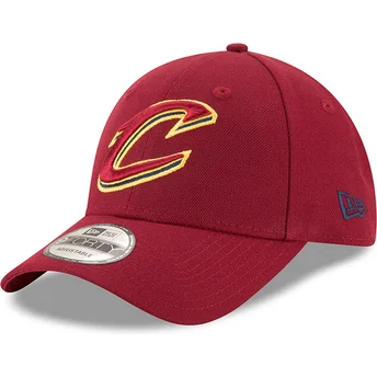 petten-gebogen-rood-verstelbaar-9forty-the-league-van-cleveland-cavaliers-nba-van-new-era