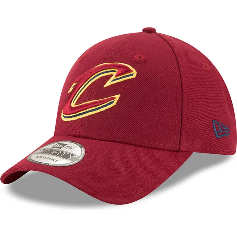 petten-gebogen-rood-verstelbaar-9forty-the-league-van-cleveland-cavaliers-nba-van-new-era