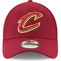 petten-gebogen-rood-verstelbaar-9forty-the-league-van-cleveland-cavaliers-nba-van-new-era