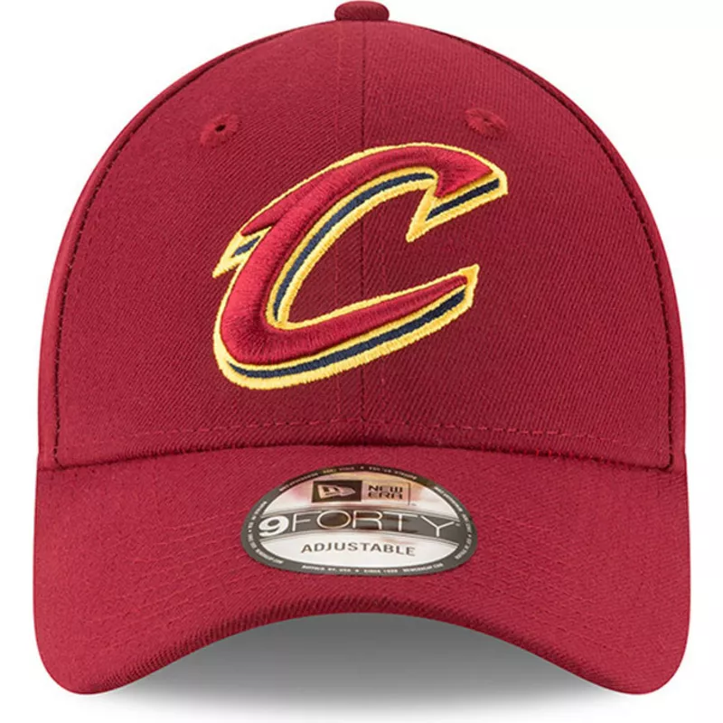 New Era Curved Brim 9FORTY The League Cleveland Cavaliers NBA Red  Adjustable Cap