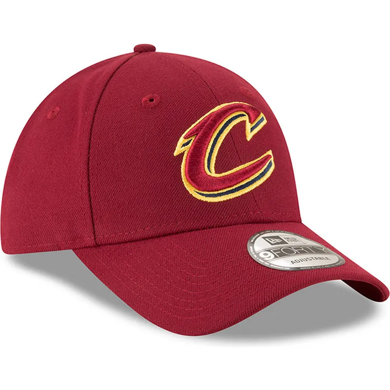 petten-gebogen-rood-verstelbaar-9forty-the-league-van-cleveland-cavaliers-nba-van-new-era