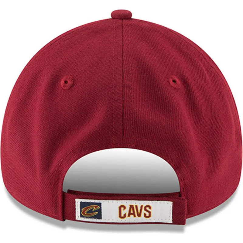 petten-gebogen-rood-verstelbaar-9forty-the-league-van-cleveland-cavaliers-nba-van-new-era