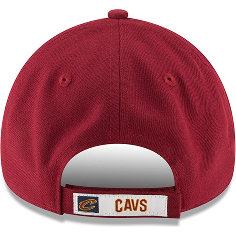 new-era-curved-brim-9forty-the-league-cleveland-cavaliers-nba-red-adjustable-cap