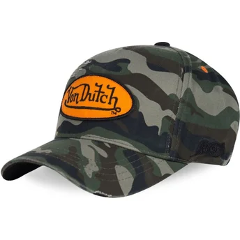 Cappellino visiera curva mimetico regolabile CAMOU02 di Von Dutch