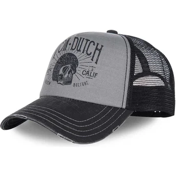 Graue und schwarze verstellbare Curved Cap CREW1 von Von Dutch