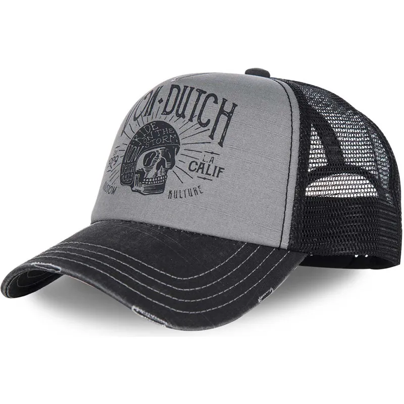 cappellino-curvo-grigio-e-nero-regolabile-crew1-di-von-dutch
