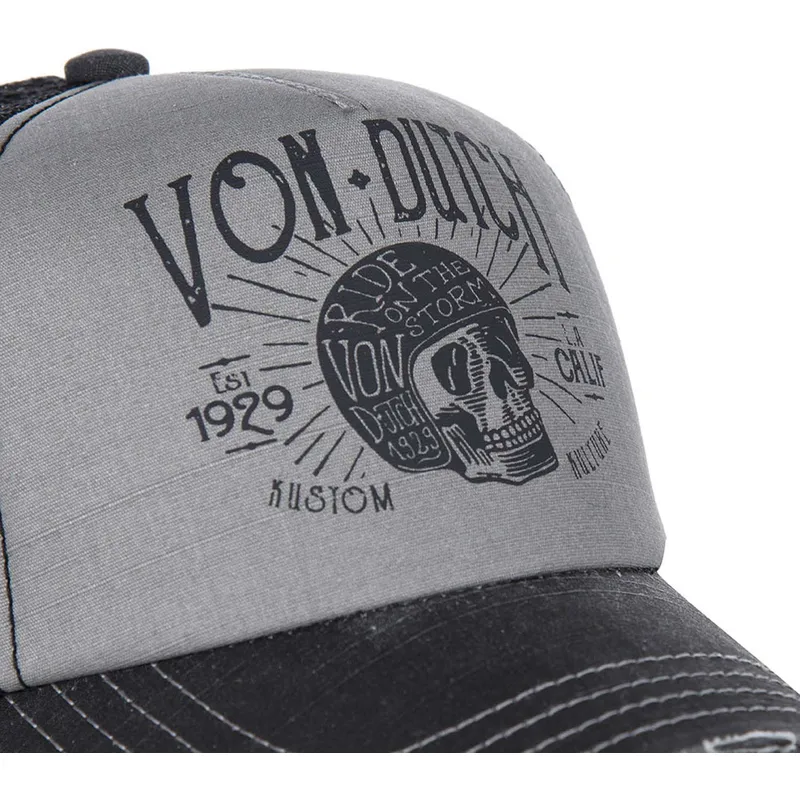 graue-und-schwarze-verstellbare-curved-cap-crew1-von-von-dutch