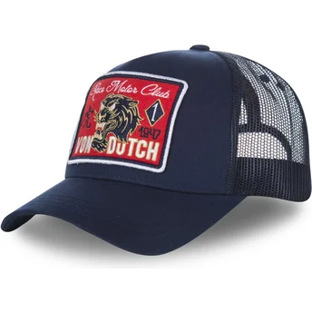 Petten gebogen marineblauw snapback van Von Dutch