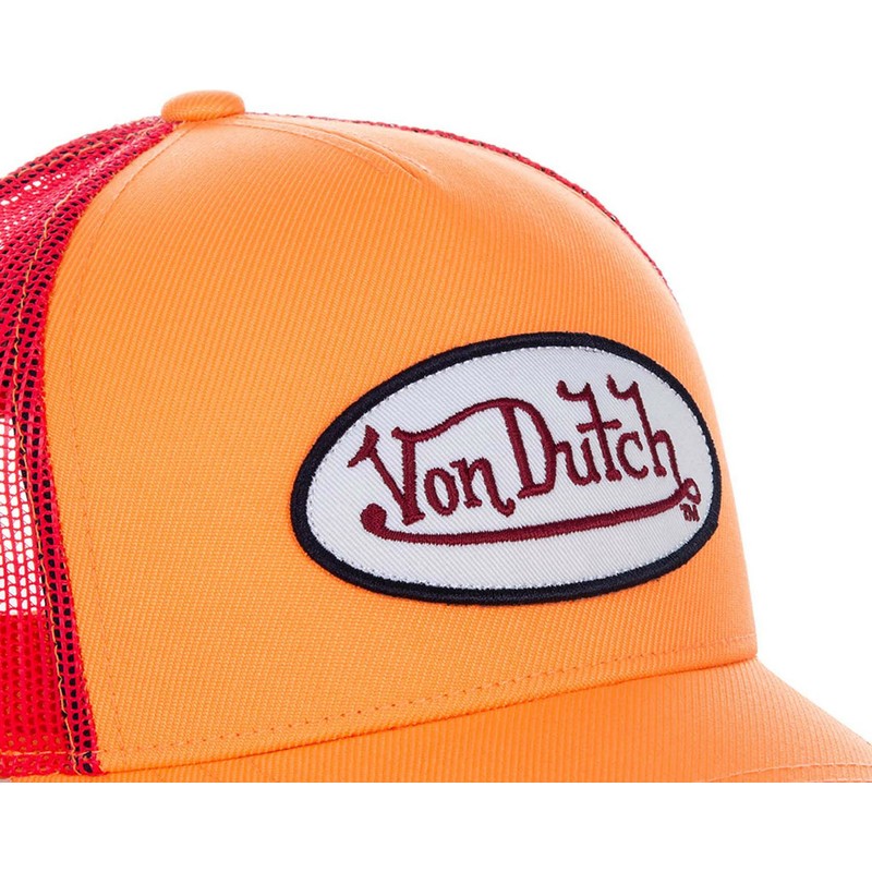 von-dutch-fresh03-orange-and-red-trucker-hat