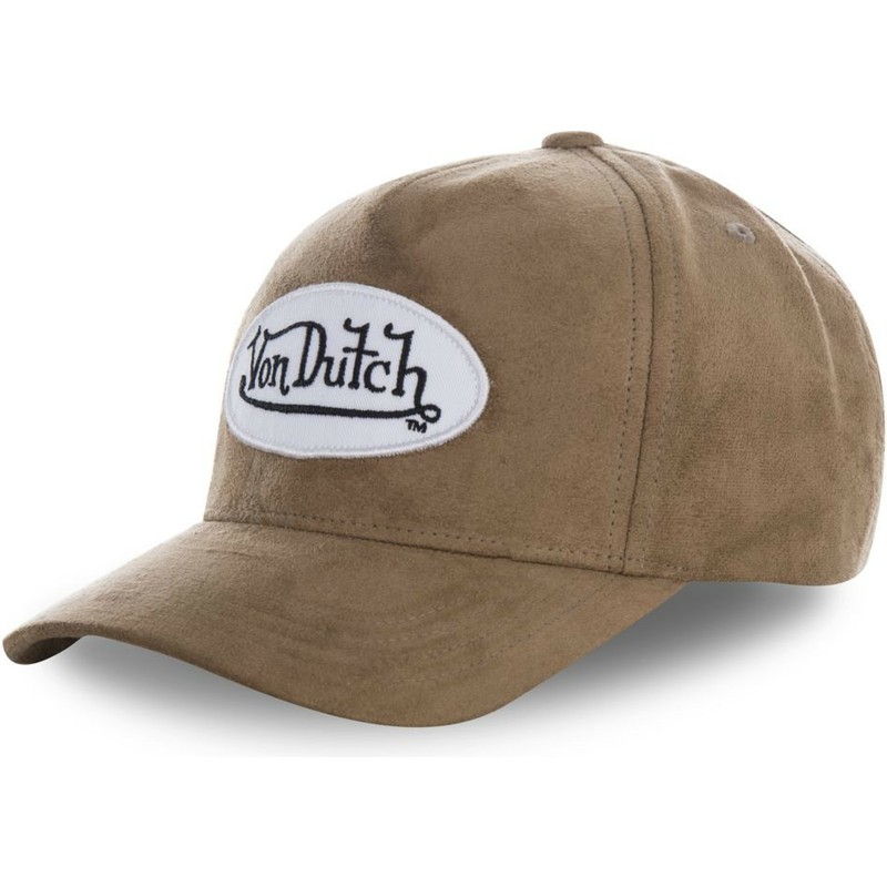 von-dutch-curved-brim-suede4-brown-adjustable-cap