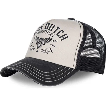 Cappellino visiera curva bianco e nero regolabile CREW2 di Von Dutch