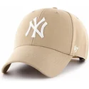 casquette-courbee-beige-snapback-new-york-yankees-mlb-mvp-47-brand