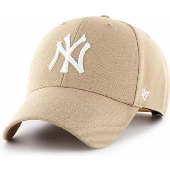 Gorra curva beige snapback de New York Yankees MLB MVP de 47 Brand