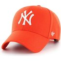 47-brand-curved-brim-shinynew-york-yankees-mlb-mvp-orange-snapback-cap