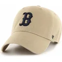 petten-gebogen-beige-verstelbare-band-negro-van-boston-red-sox-mlb-van-47-brand