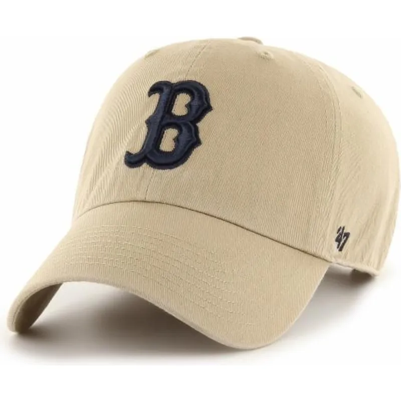 petten-gebogen-beige-verstelbare-band-negro-van-boston-red-sox-mlb-van-47-brand