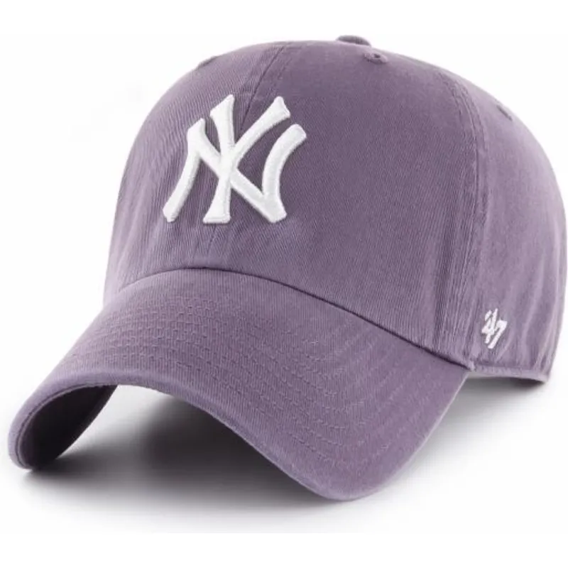 petten-gebogen-paars-verstelbare-band-van-new-york-yankees-mlb-van-47-brand