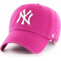 47-brand-curved-brim-new-york-yankees-mlb-clean-up-orchid-pink-cap