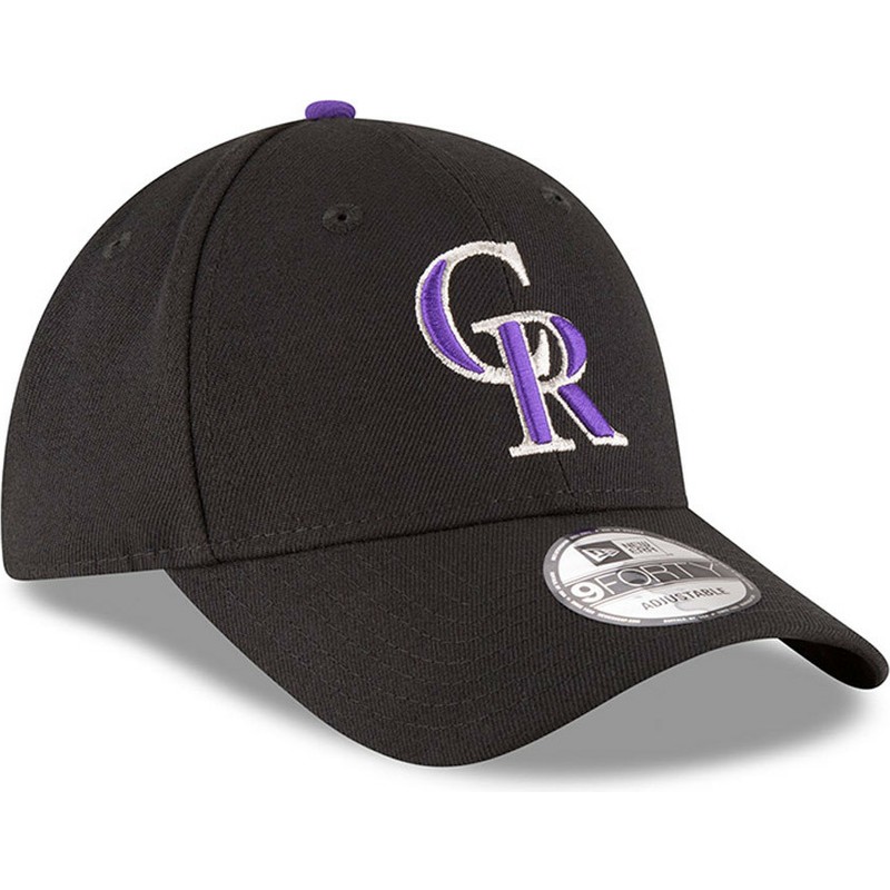 new-era-curved-brim-9forty-the-league-colorado-rockies-mlb-black-adjustable-cap