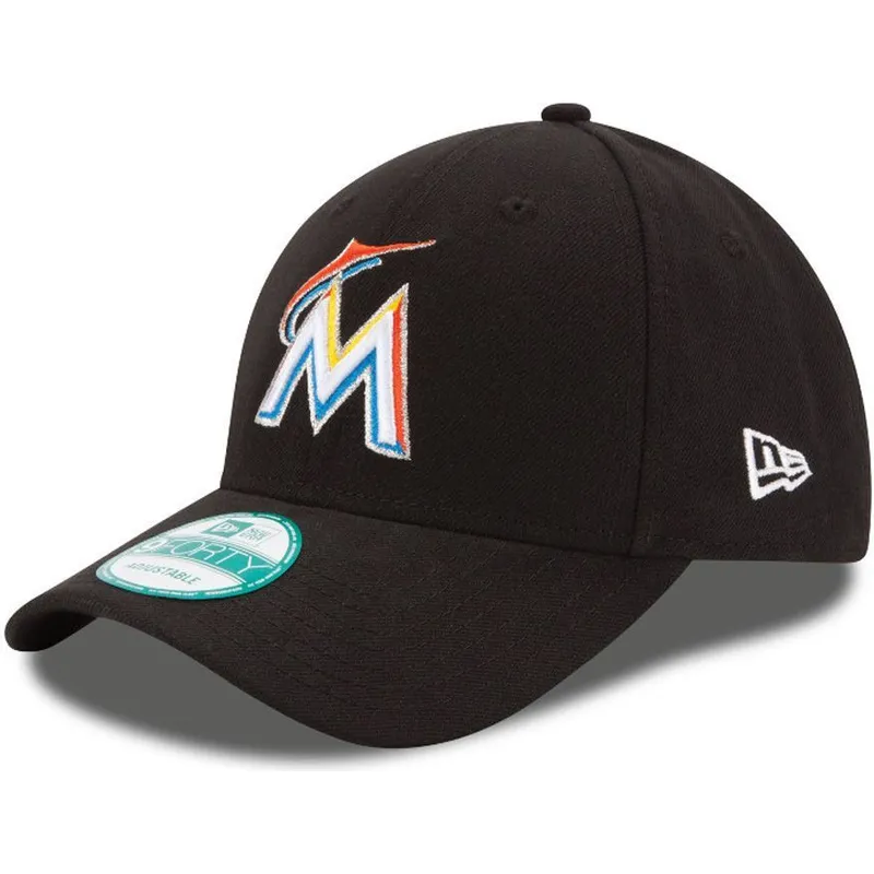 petten-gebogen-zwart-verstelbare-band-9forty-the-league-van-miami-marlins-mlb-van-new-era