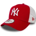 cappellino-trucker-rosso-clean-a-frame-2-di-new-york-yankees-mlb-di-new-era