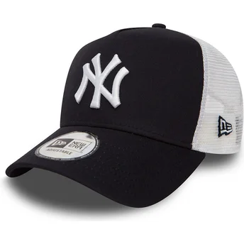 Petten gebogen marineblauw snapback Clean A Frame 2 van New York Yankees MLB van New Era