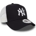 cappellino-trucker-blu-marino-clean-a-frame-2-di-new-york-yankees-mlb-di-new-era