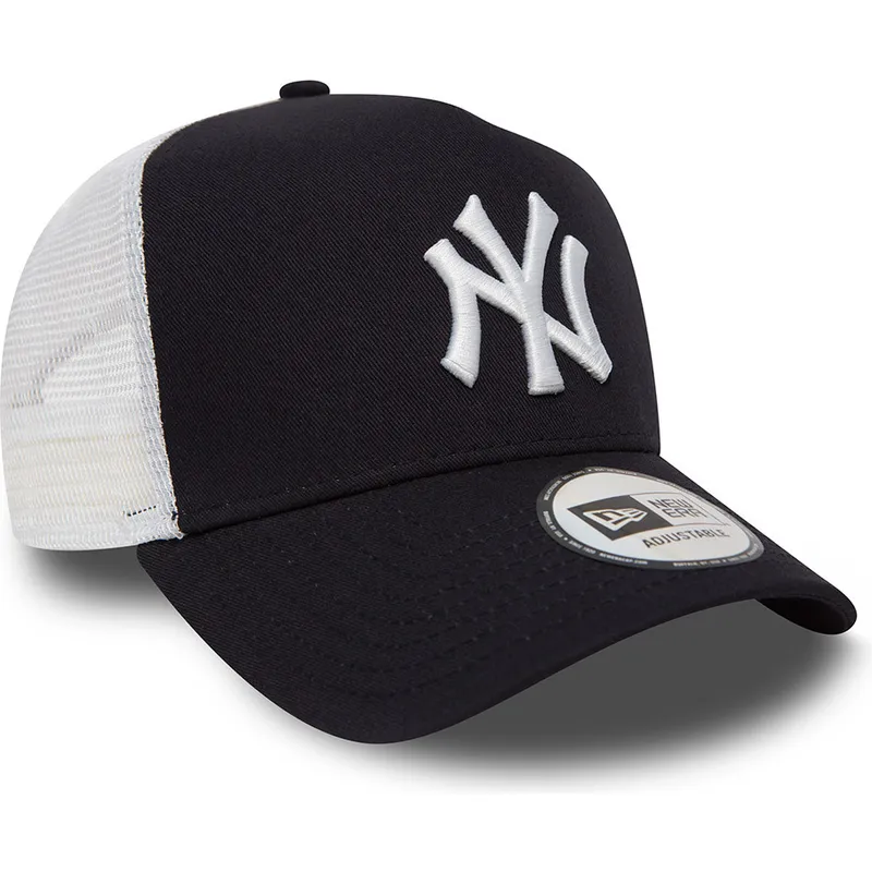 petten-gebogen-marineblauw-snapback-clean-a-frame-2-van-new-york-yankees-mlb-van-new-era
