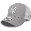 cappellino-trucker-grigio-clean-a-frame-2-di-new-york-yankees-mlb-di-new-era