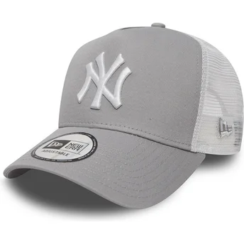 Petten gebogen grijs snapback Clean A Frame 2 van New York Yankees MLB van New Era