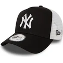 cappellino-trucker-nero-clean-a-frame-2-di-new-york-yankees-mlb-di-new-era